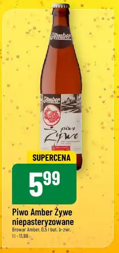 Piwo Amber Żywe niepasteryzowane Browar Amber, 0,5 l