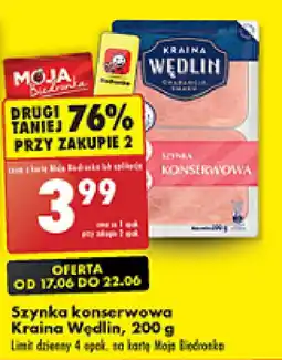 Biedronka Szynka konserwowa Kraina Wędlin, 200 g oferta