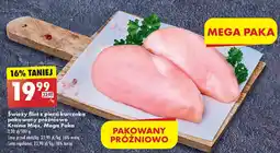 Biedronka Świeży filet z piersi kurczaka pakowany próżniowo Kraina Mies, Mega Paka 1 kg oferta