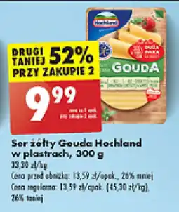 Biedronka Ser żółty Gouda Hochland w plastrach, 300 g oferta