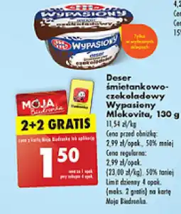 Biedronka Deser śmietankowo-czekoladowy Wypasiony Mlekovita, 130 g oferta