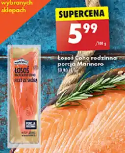 Biedronka Łosoś Coho rodzinna porcja Marinero 100 g oferta