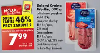 Biedronka Salami Kraina Wędlin, 300 g oferta