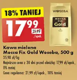 Kawa mielona Mocca Fix Gold Woseba, 500 g