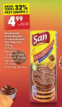Biedronka Herbatniki holenderskie w czekoladzie San takotki, 170 g oferta