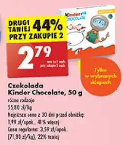 Biedronka Czekolada Kinder Chocolate, 50 g oferta
