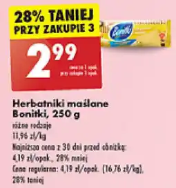 Biedronka Herbatniki maślane Bonitki, 250 g oferta
