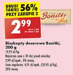 Biedronka Biszkopty deserowe Bonitki, 200 g oferta
