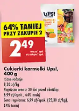 Biedronka Cukierki karmelki Ups!, 400 g oferta