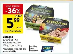 Intermarche Sałatka z tuńczykiem z warzywami i kaszą kuskus Łosoś ustka appetituna oferta