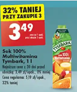 Biedronka Sok 100% Multiwitamina Tymbark 1l oferta