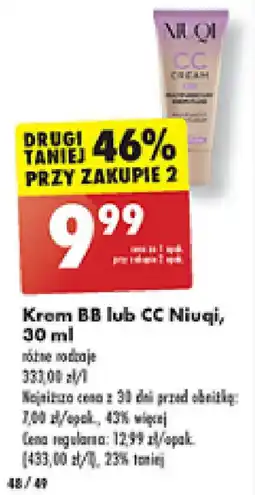 Biedronka Krom BB lub CC Niuqi 30 ml oferta