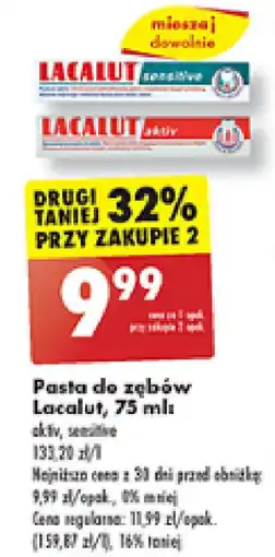 Biedronka Pasta do zębów Lacalut 75 ml oferta
