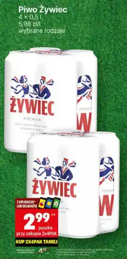 Delikatesy Centrum Piwo Żywiec 4 x 0,5 l oferta