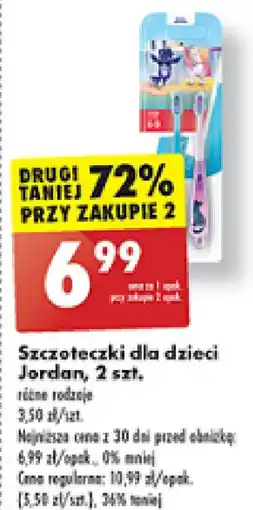 Biedronka Szczoteczki dla dzieci Jordan 2 szt. oferta