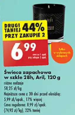 Biedronka Świeca zapachowa w szkle 28h, Aril 120 g oferta