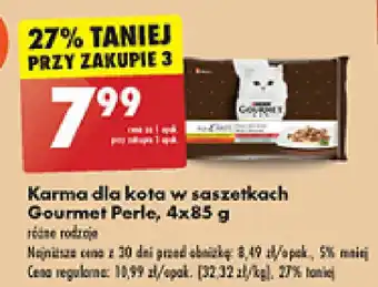 Biedronka Karma dla kota w saszetkach Gourmet Perle 4x85 g oferta