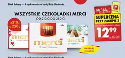 Biedronka WSZYSTKIE CZEKOLADKI MERCI 210-250g oferta