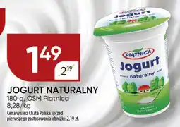 Chata Polska JOGURT NATURALNY 180 g, OSM Piątnica oferta