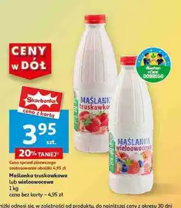 Auchan Maślanka truskawkowa Auchan pewni dobrego oferta