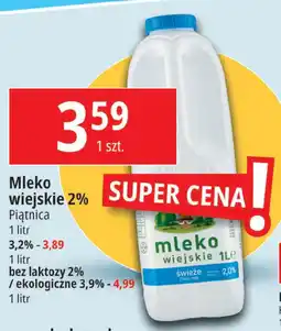 E.Leclerc Mleko wiejskie 2% Piątnica 1 l oferta