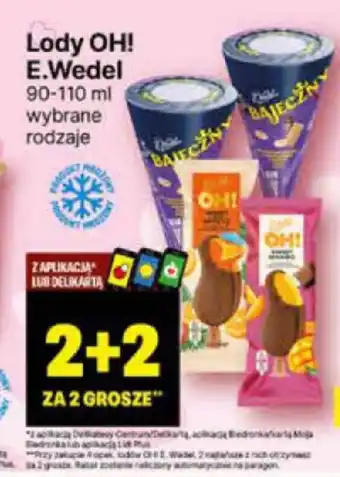 Delikatesy Centrum Lody OH! E.Wedel 90-110 ml oferta