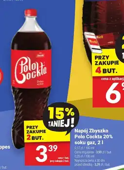Twój Market Napój Zbyszko Polo Cockta 20% soku gaz, 2 l oferta