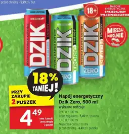 Twój Market Napój energetyczny Dzik Zero, 500 ml oferta
