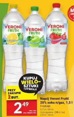 Twój Market Napój Veroni Frutti 20% soku n/gaz, 1,5 L oferta