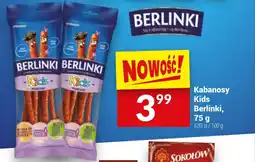 Twój Market Kabanosy Kids Berlinki, 75 g oferta