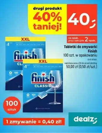 Dealz Tabletki do zmywarki Finish 100 szt. oferta