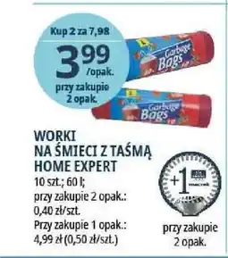 Stokrotka WORKI NA ŚMIECI Z TAŚMĄ HOME EXPERT 10 szt., 60 l oferta