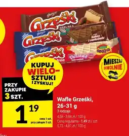 Twój Market Wafle Grześki, 26-31 g oferta