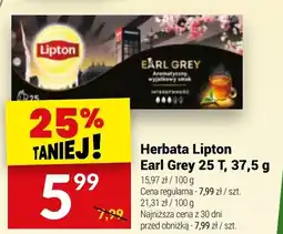Twój Market Herbata Lipton Earl Grey 25 T, 37,5 g oferta