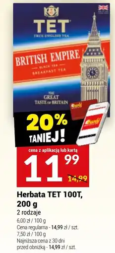 Twój Market Herbata TET 100T, 200 g oferta