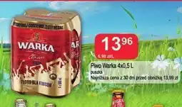 Społem Warka Classic Piwo jasne 4 x 500 ml oferta