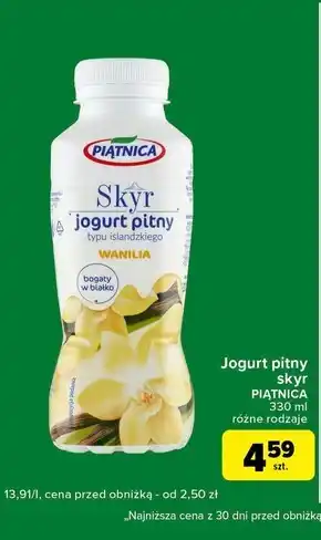 Carrefour Express Piątnica Skyr jogurt pitny typu islandzkiego wanilia 330 ml oferta