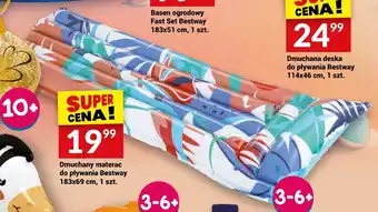 Twój Market Dmuchany materac do pływania Bestway 183x69 cm, 1 szt. oferta