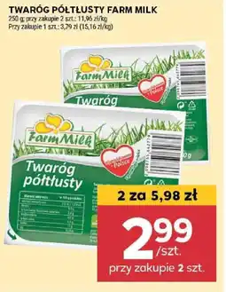 Stokrotka TWARÓG PÓŁTŁUSTY FARM MILK 250 g oferta