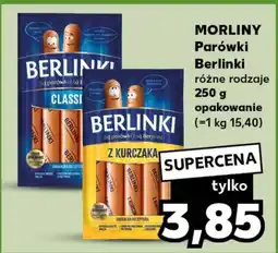 Kaufland MORLINY Parówki Berlinki 250g oferta