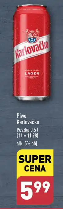 ALDI Piwo Karlovačko 0,5 l oferta