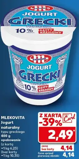 Kaufland MLEKOVITA Jogurt naturalny typu greckiego 400 g oferta