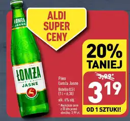 ALDI Piwo Łomża Jasne 0,5 l oferta