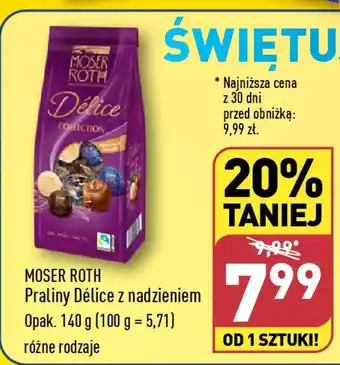 ALDI MOSER ROTH Praliny Délice z nadzieniem 140 g oferta
