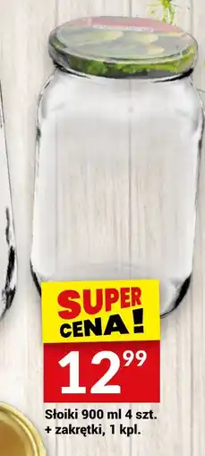 Twój Market Słoiki 900 ml 4 szt. + zakrętki oferta
