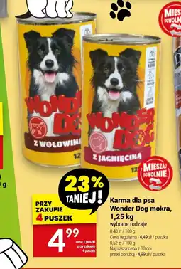 Twój Market Karma dla psa Wonder Dog mokra, 1,25 kg oferta