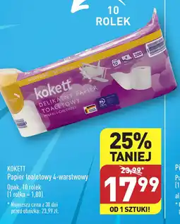 ALDI KOKETT Papier toaletowy 4-warstwowy 10 rolek oferta