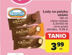 Carrefour Lody na patyku  GRAND 120 ml oferta