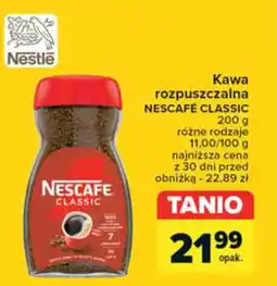 Carrefour Kawa rozpuszczalna NESCAFÉ CLASSIC 200 g oferta