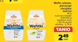 Carrefour Wafle ryżowe, pieczywo chrupkie WAFITKI 45 g oferta